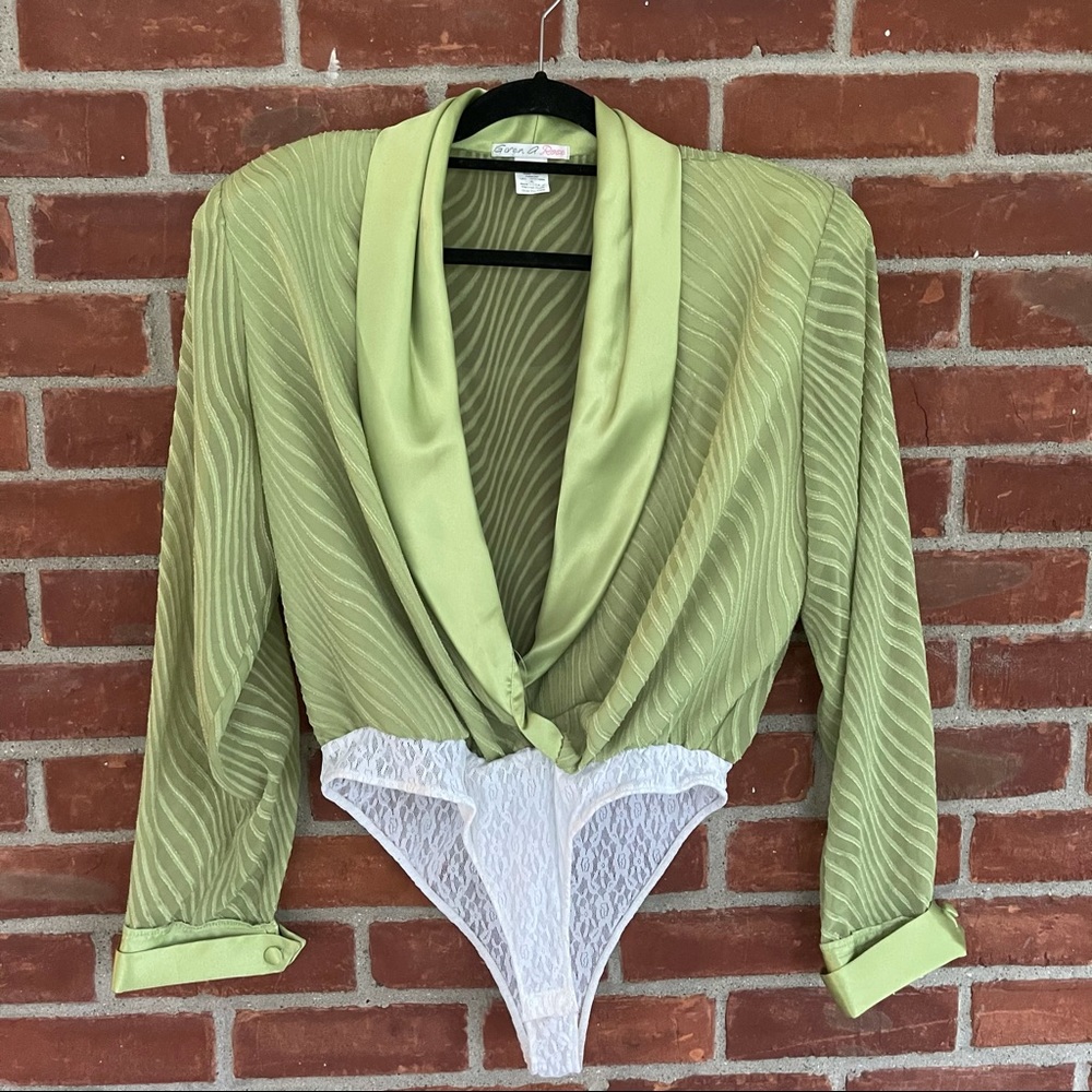 Vintage green bodysuit and pants